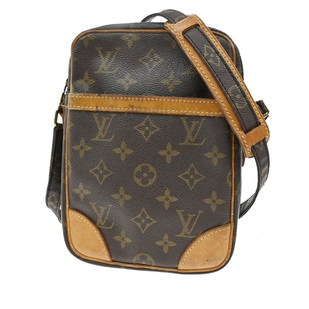 LOUIS VUITTON Danube Shoulder Bag Monogram Leather Brown France